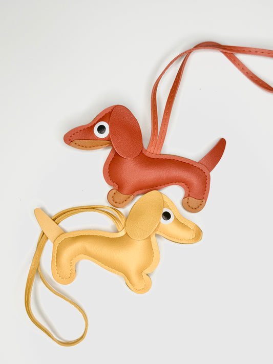 Dachshund Dog Leather Charm