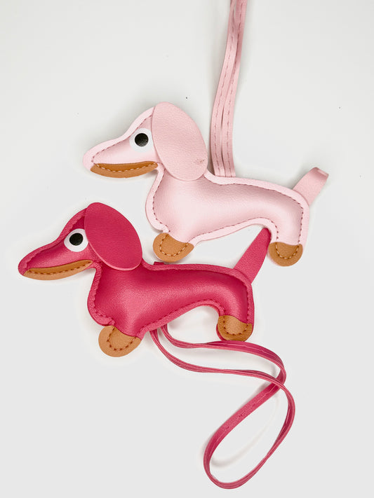 Dachshund Dog Leather Charm