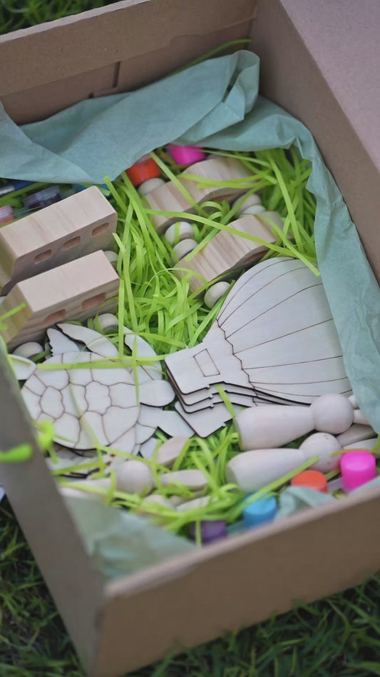 ✨ Wood Painting Activity Box